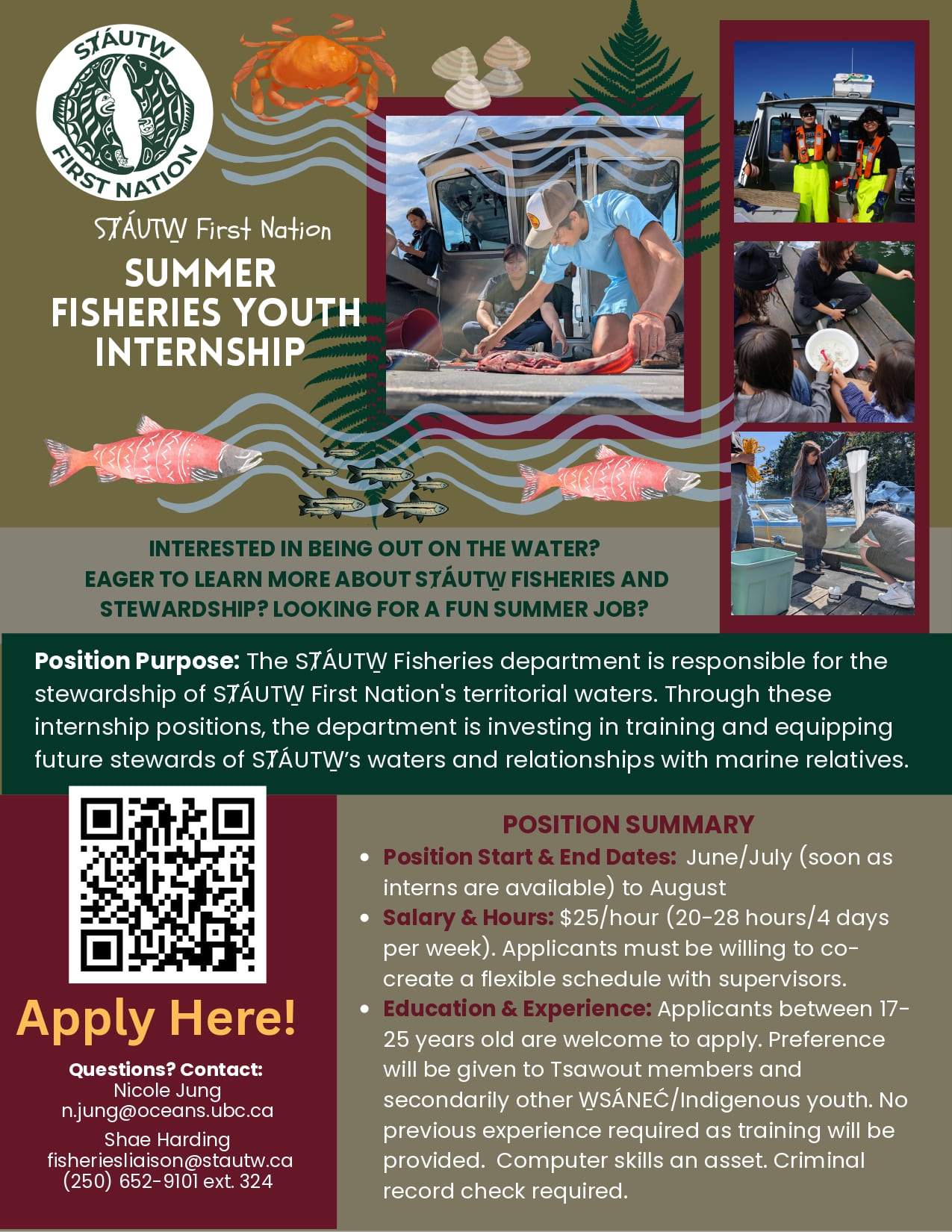 Tsawout Youth Internship